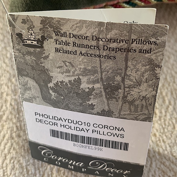 Corona Decor French-Woven Christmas Holiday Decorative Pillows, set of 2 - Picture 7 of 9